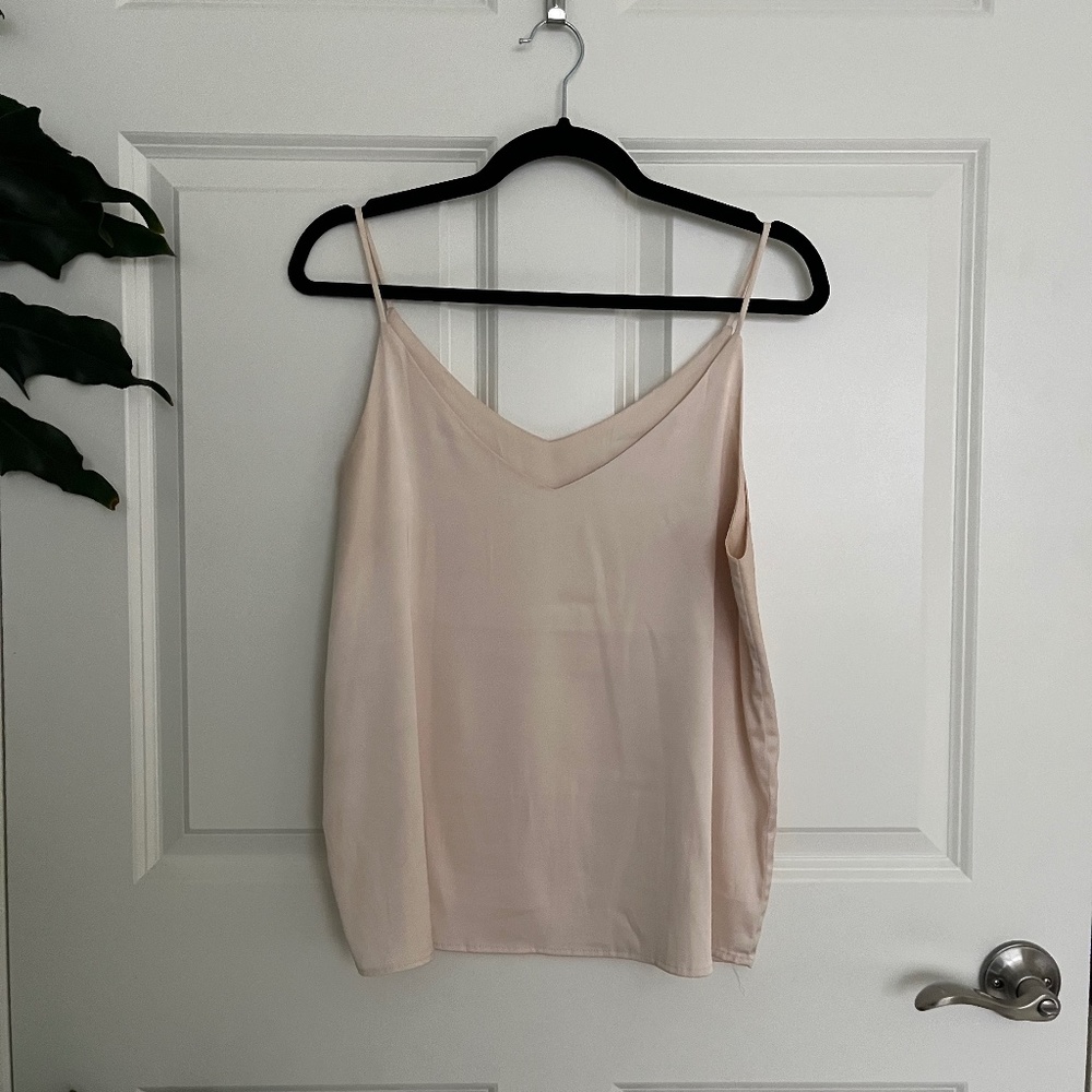 Blush silk camisole XL NWOT